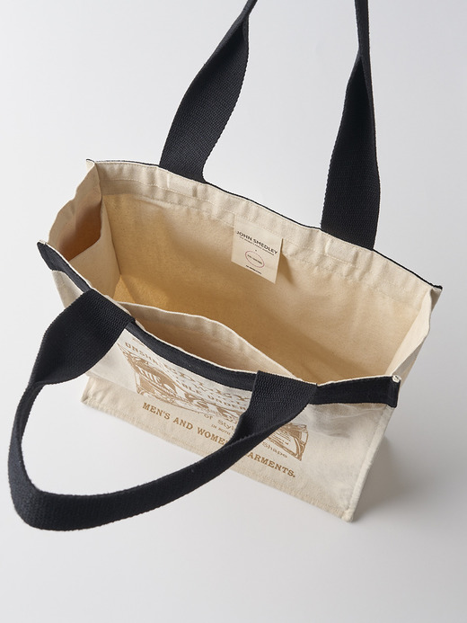 【日本限定】JOHN SMEDLEY×re-wrap オーガニックコットンキャンバスバッグ｜LARGE 詳細画像 NATURAL 7